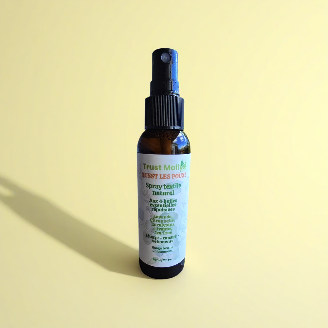 Spray textile répulsif – Anti-poux & anti-moustiques 100% naturel
