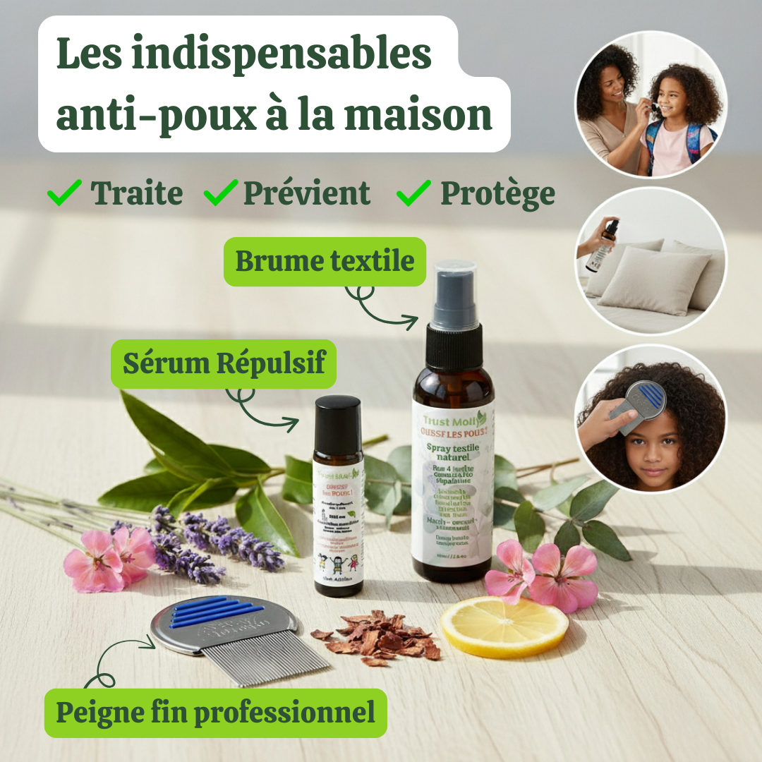 Anti-Poux - Pack Peigne fin + Sérum répulsif + brume protectrice JooBee Girls by Trust Molly