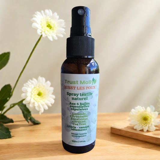 Spray textile répulsif – Anti-poux & anti-moustiques 100% naturel